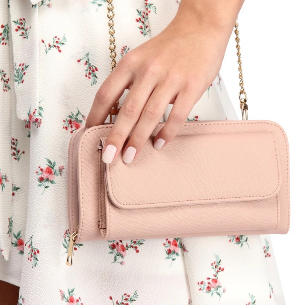 🌹 Elegant Dusty Rose Women's Crossbody / Clutch Bag